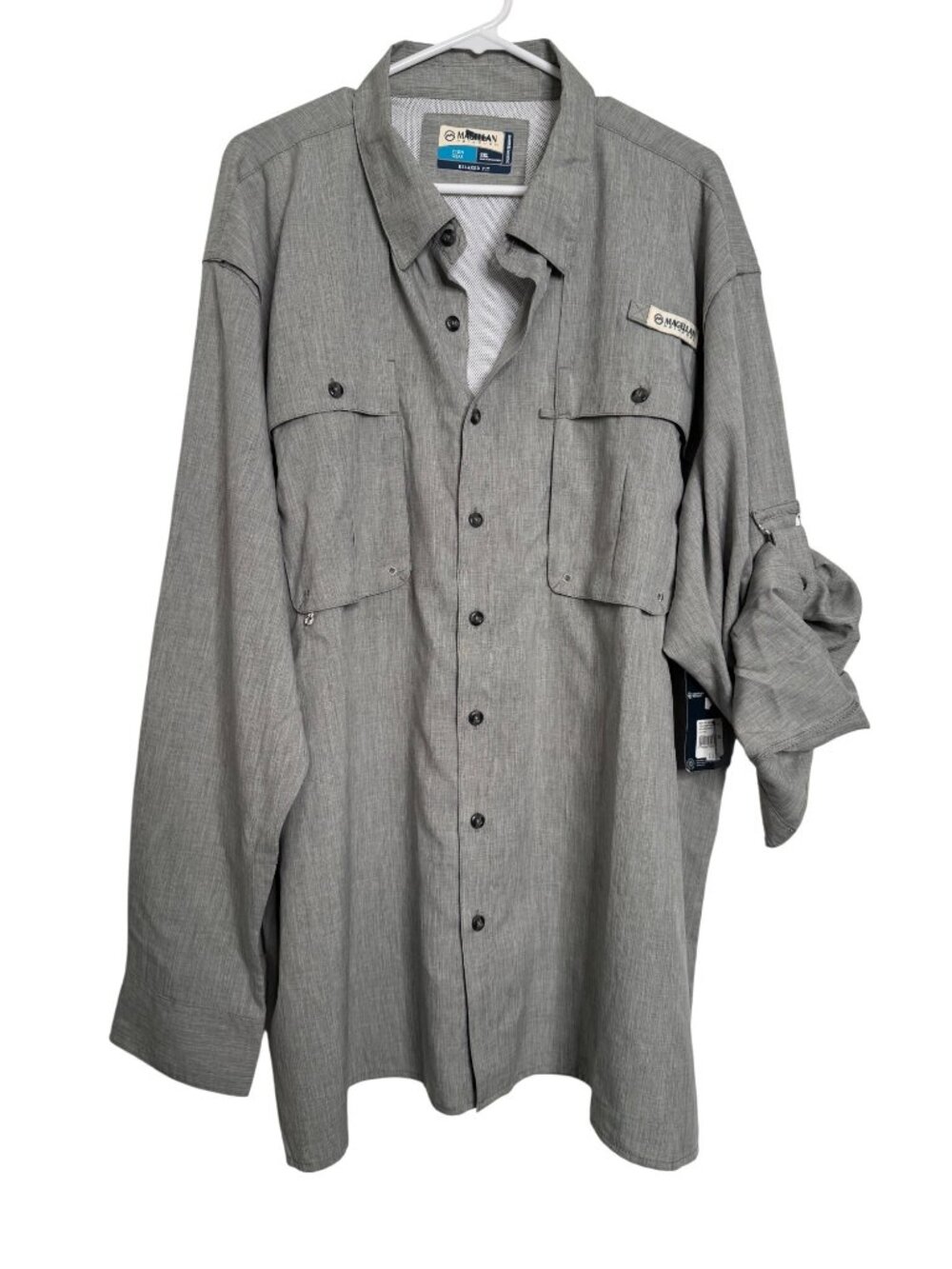Magellan Aransas Pass Size 2XL LS Button UP Fishing NWT